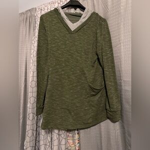 Hooded Green Top